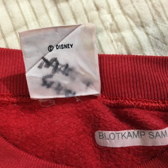 Vintage Double sided Mickey Mouse Red Sweatshirt Disney Size Large? - Picture 7 of 16